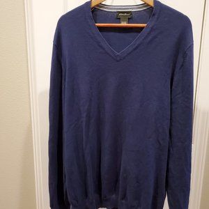 Eddie Bauer Men's V-Neck Cotton Sweater sz Tall XL